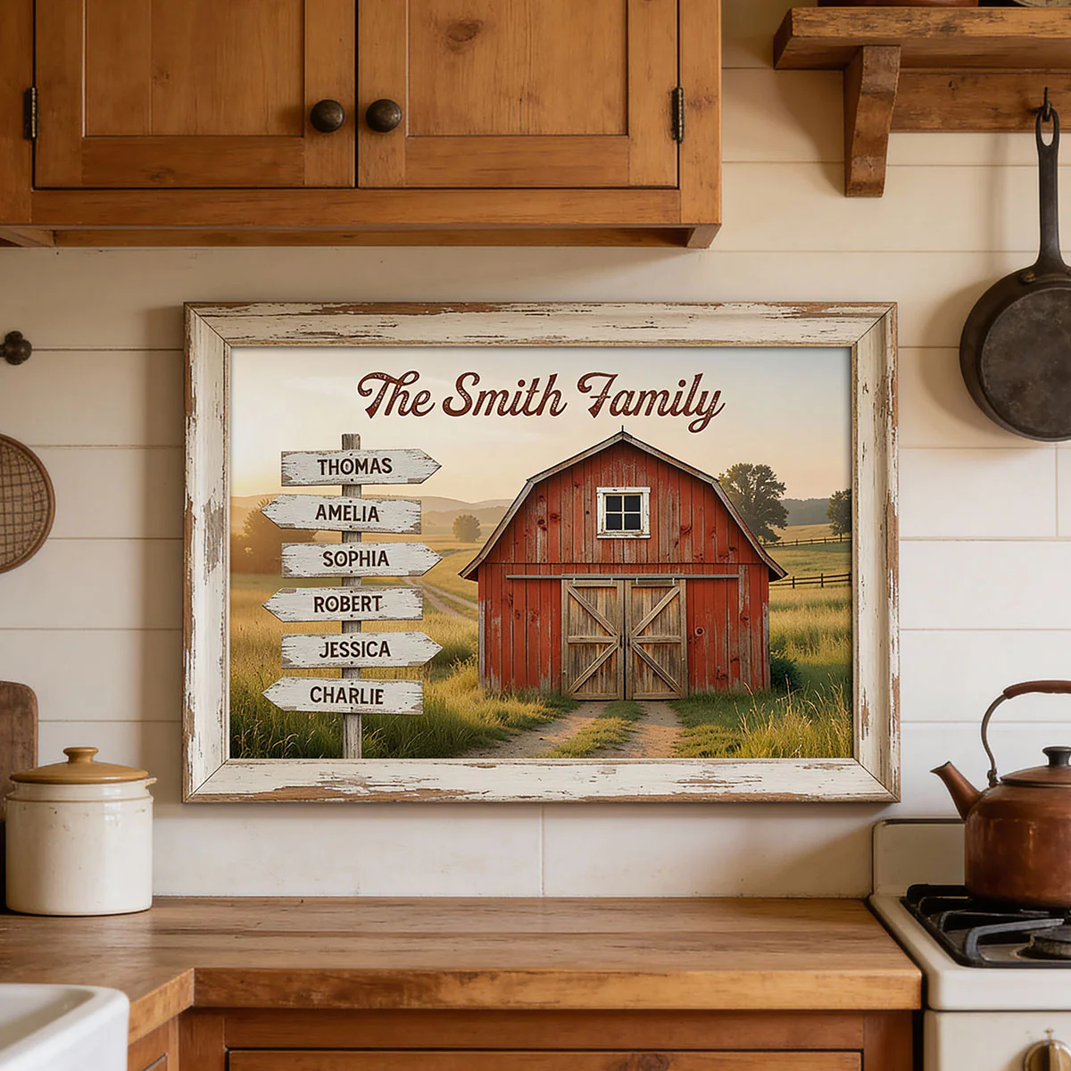Nostalgia Barn House Family Sign Posts - Personalized Poster - Gift For Family, Farmhouse Decor - Image 12