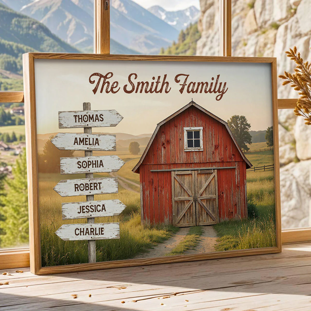 Nostalgia Barn House Family Sign Posts - Personalized Poster - Gift For Family, Farmhouse Decor - Image 3