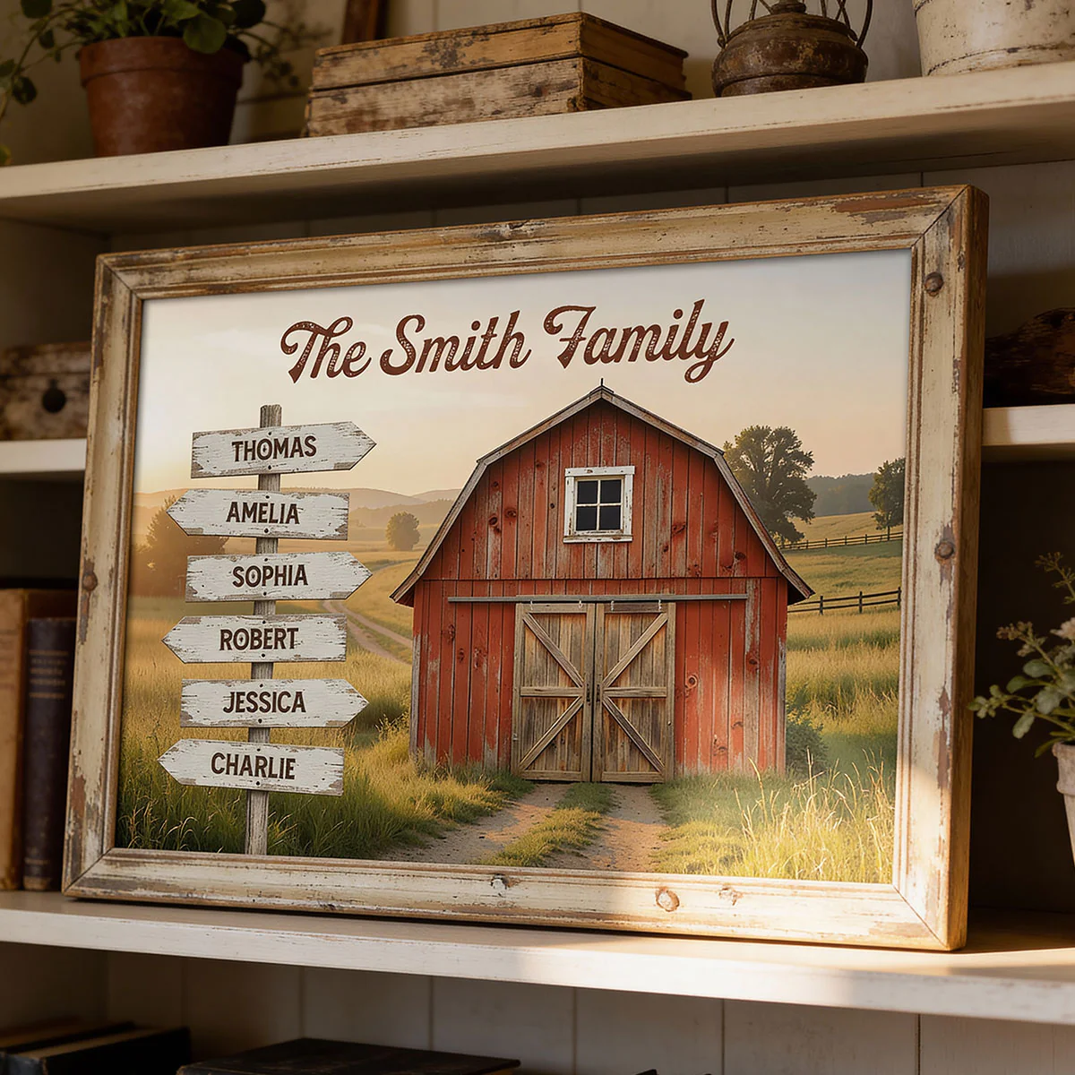 Nostalgia Barn House Family Sign Posts - Personalized Poster - Gift For Family, Farmhouse Decor - Image 4
