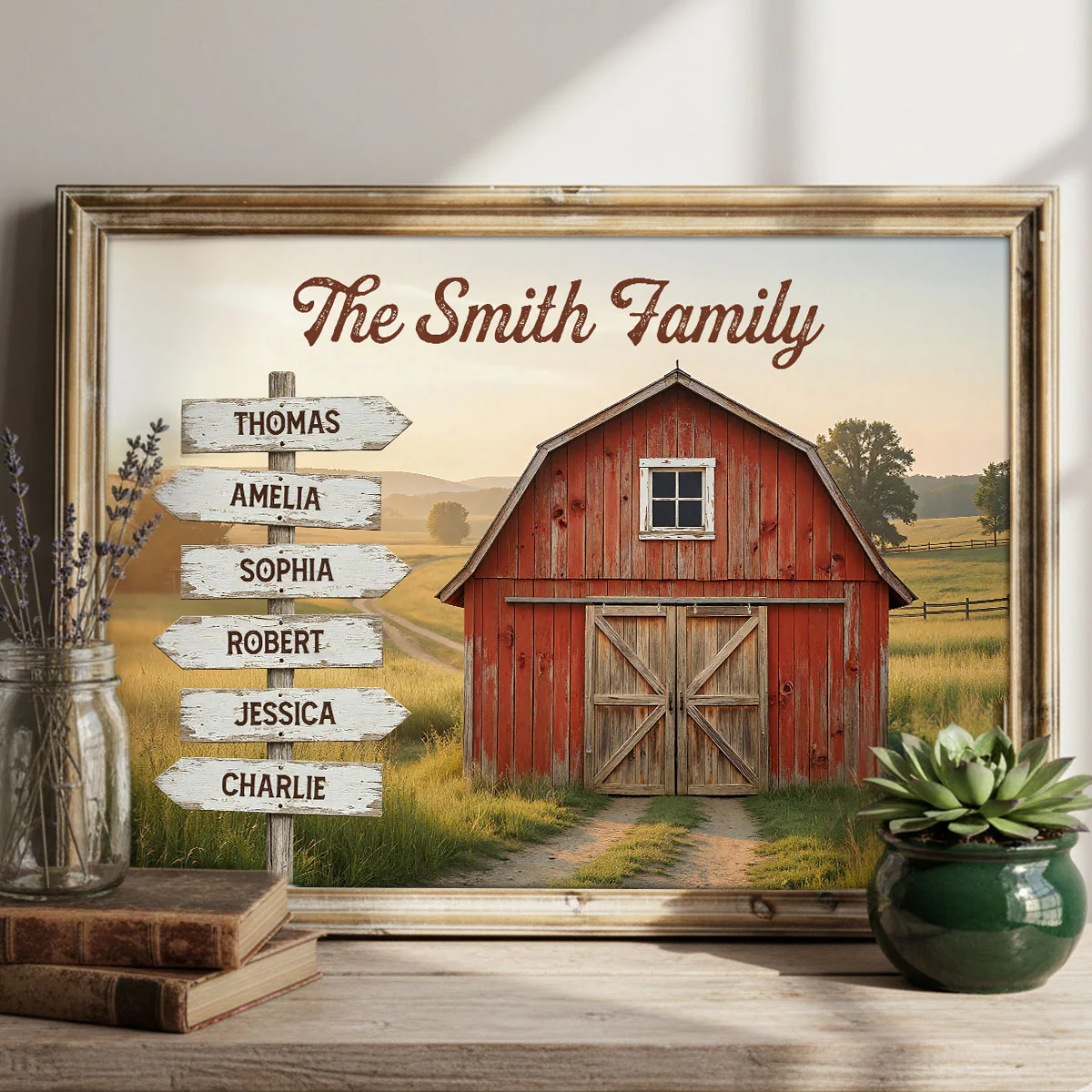 Nostalgia Barn House Family Sign Posts - Personalized Poster - Gift For Family, Farmhouse Decor - Image 5