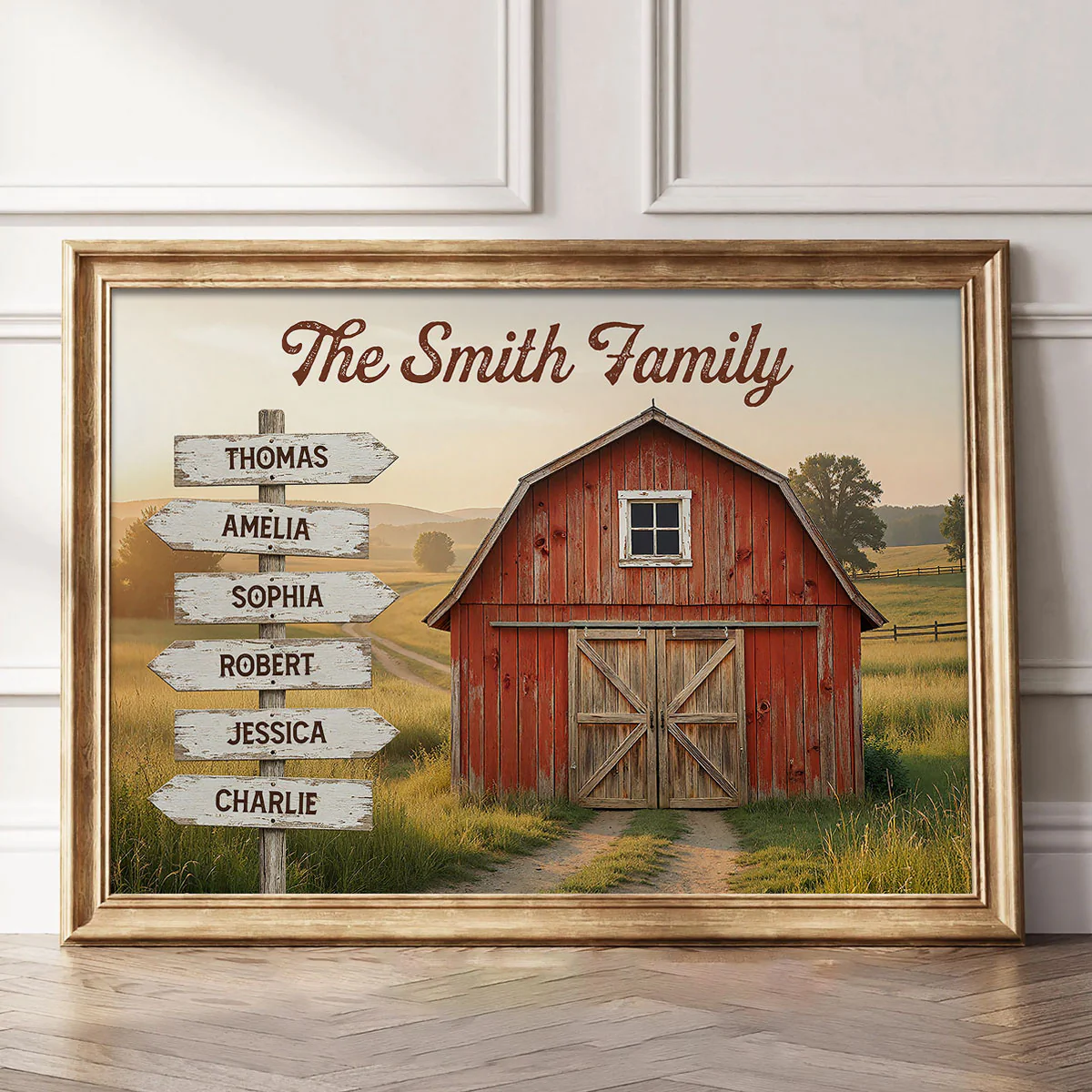 Nostalgia Barn House Family Sign Posts - Personalized Poster - Gift For Family, Farmhouse Decor - Image 6