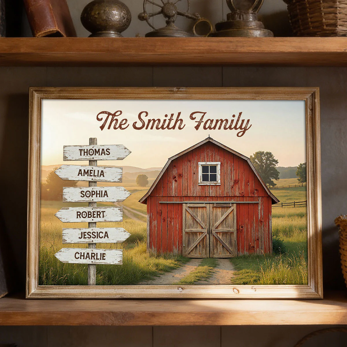 Nostalgia Barn House Family Sign Posts - Personalized Poster - Gift For Family, Farmhouse Decor - Image 9