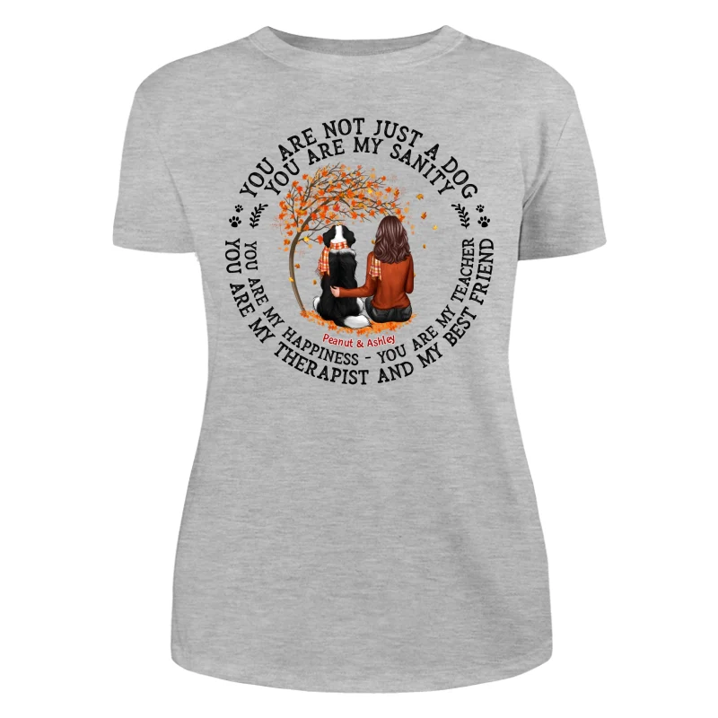 Not Just A Dog Fall Season Dog Mom Personalized Shirt - Image 10