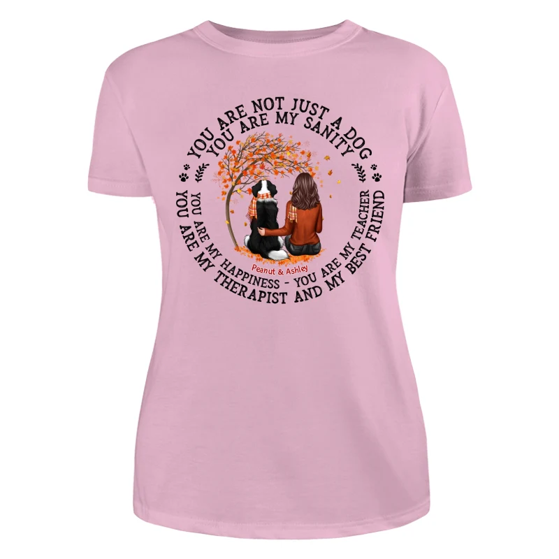 Not Just A Dog Fall Season Dog Mom Personalized Shirt - Image 11