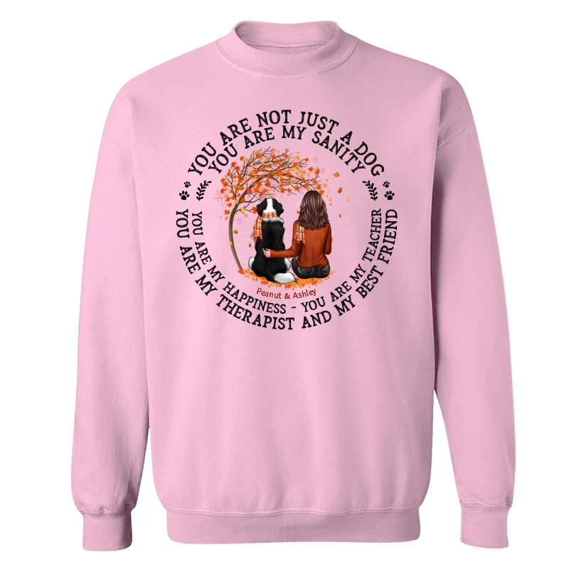 Not Just A Dog Fall Season Dog Mom Personalized Shirt - Image 19