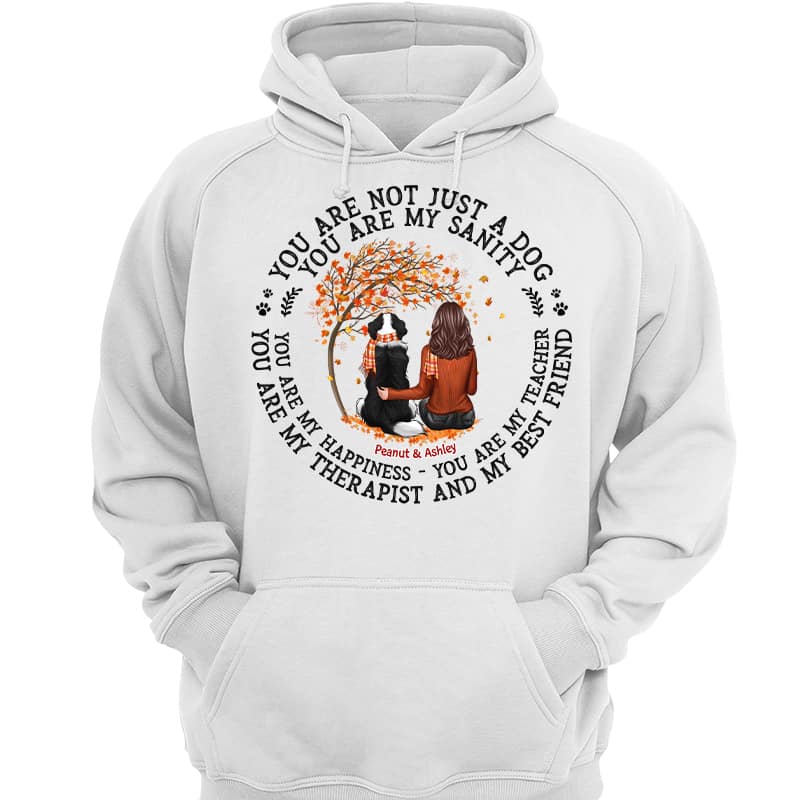 Not Just A Dog Fall Season Dog Mom Personalized Shirt - Image 3