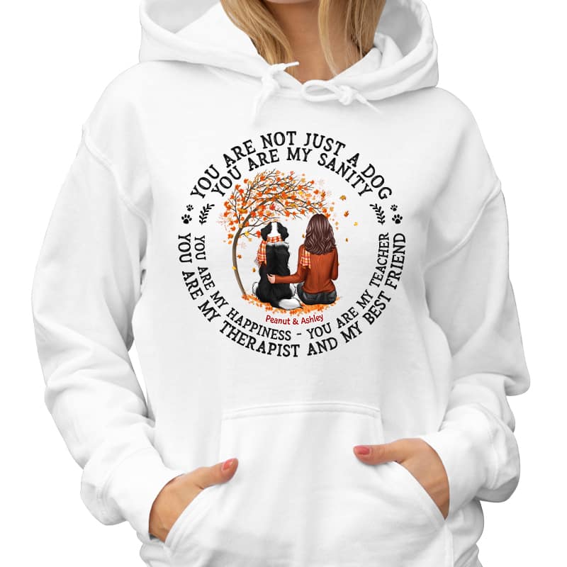 Not Just A Dog Fall Season Dog Mom Personalized Shirt - Image 4