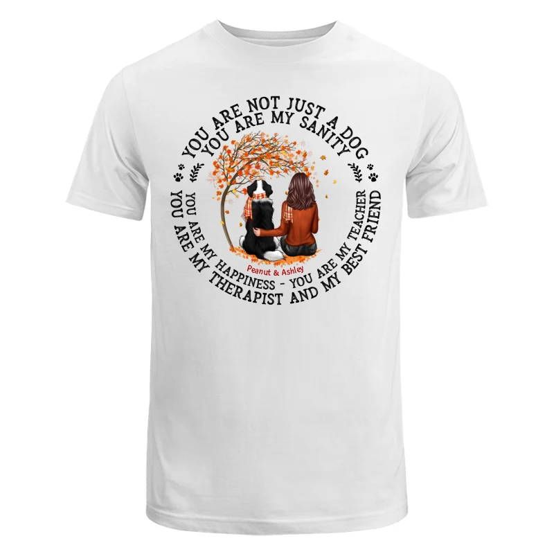 Not Just A Dog Fall Season Dog Mom Personalized Shirt - Image 5