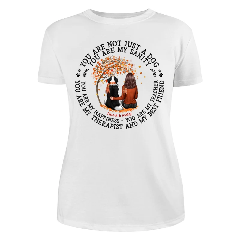 Not Just A Dog Fall Season Dog Mom Personalized Shirt - Image 9