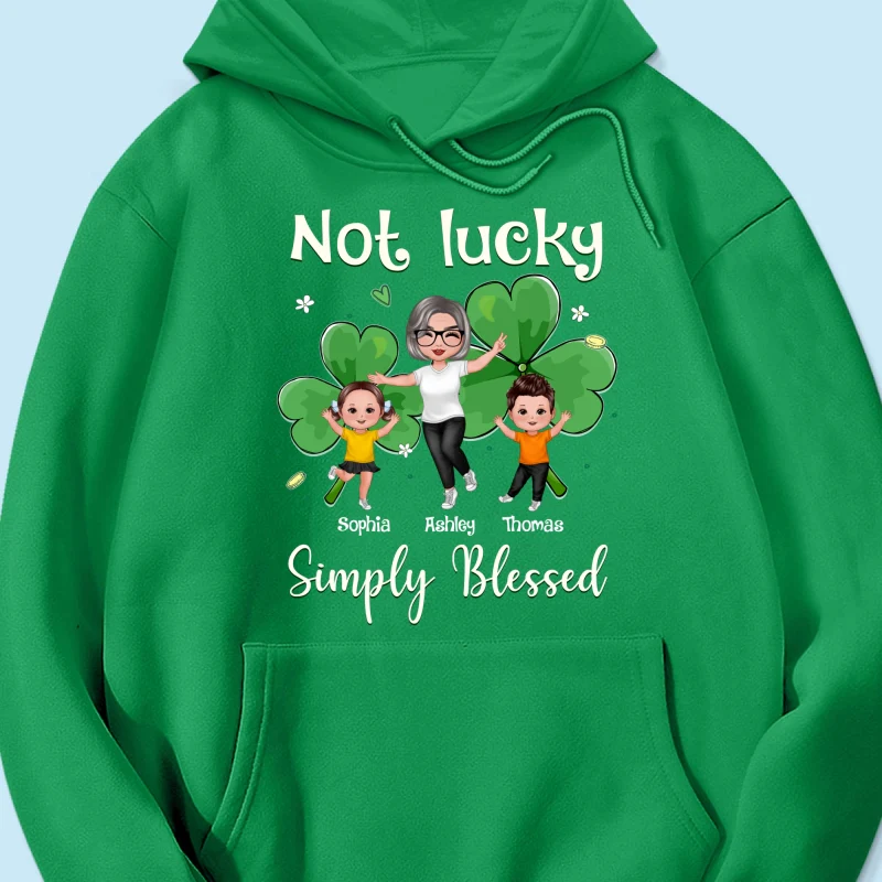 Not Lucky Simply Blessed Grandma Life St. Patrick's Day Personalized Shirt - Image 10