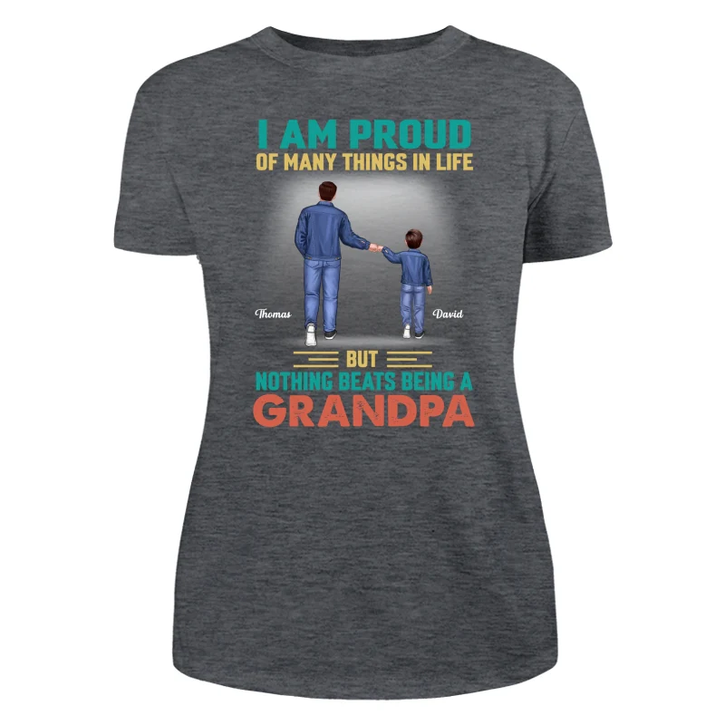 Nothing Beats Being A Grandpa Punch Hand Back View Personalized Shirt - Image 10