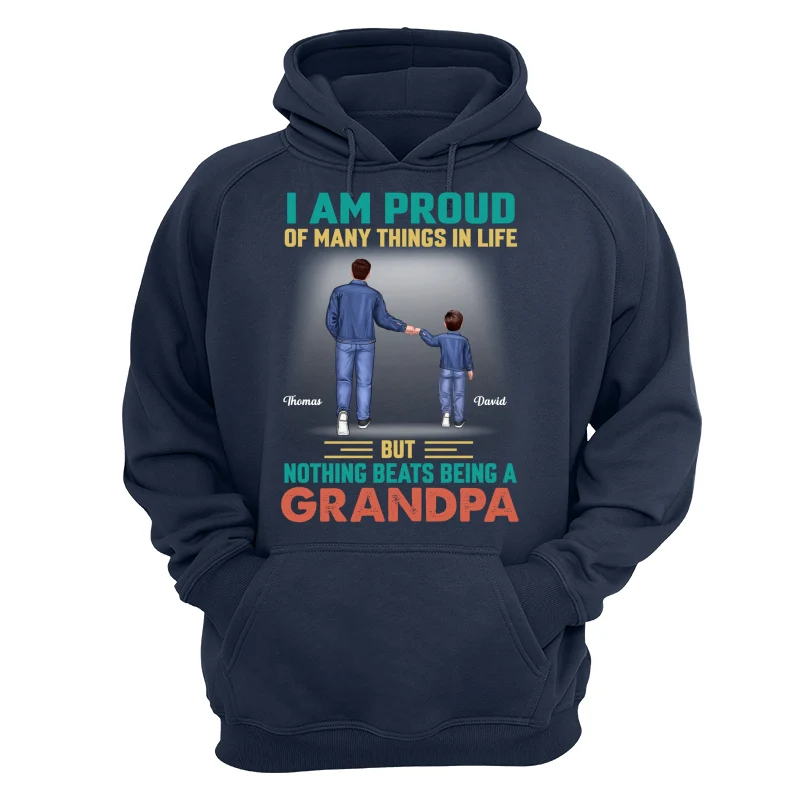 Nothing Beats Being A Grandpa Punch Hand Back View Personalized Shirt - Image 12
