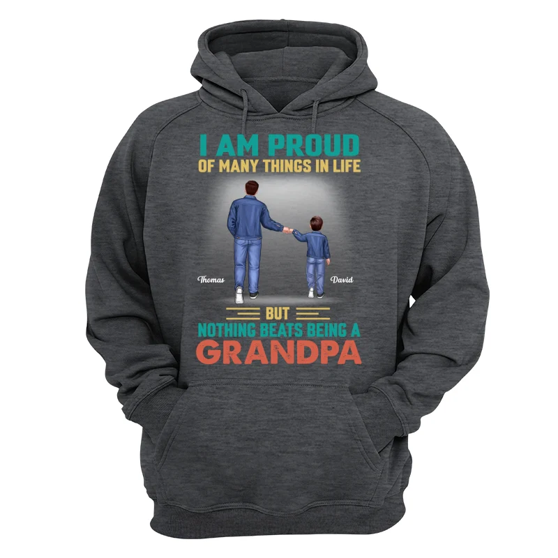 Nothing Beats Being A Grandpa Punch Hand Back View Personalized Shirt - Image 13
