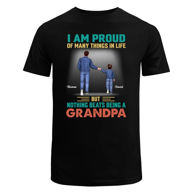 Nothing Beats Being A Grandpa Punch Hand Back View Personalized Shirt - Image 5