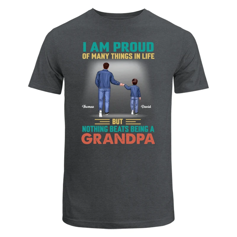 Nothing Beats Being A Grandpa Punch Hand Back View Personalized Shirt - Image 7