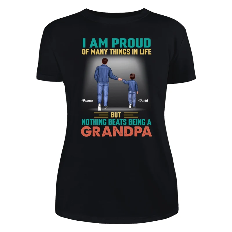 Nothing Beats Being A Grandpa Punch Hand Back View Personalized Shirt - Image 8