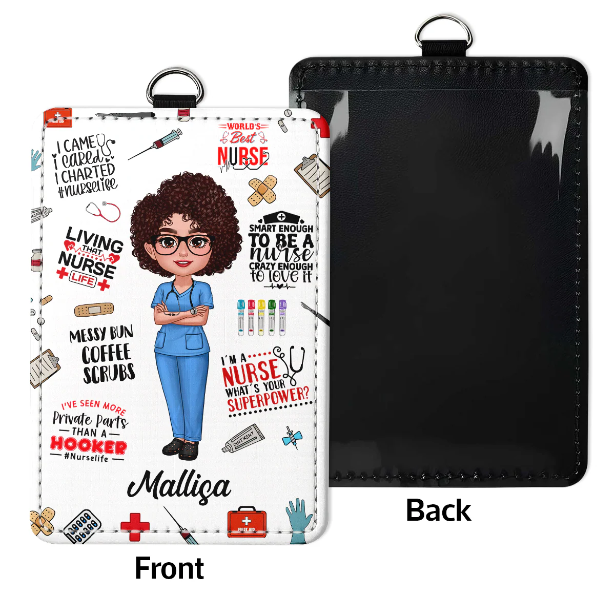 Nurse Affirmation Personalized ID Badge Holder, Gift For Nurse - Image 4