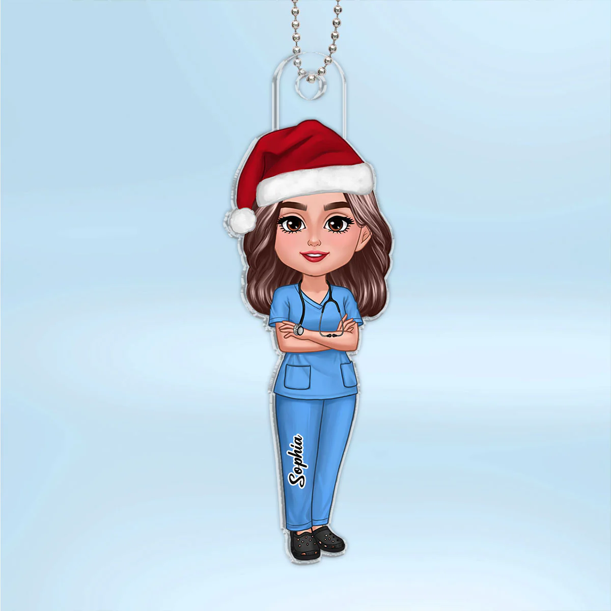 Nurse Doctor Christmas Personalized Acrylic Ornament - Image 2
