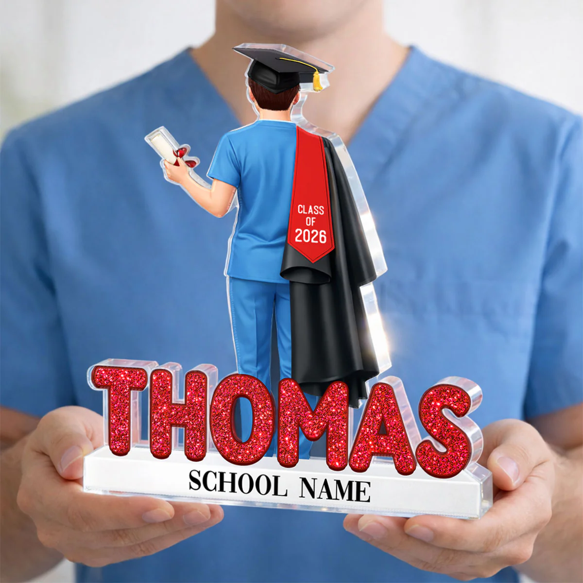 Nurse Graduation Class Of 2026 - Personalized Acrylic Block Plaque - Graduation Gift For Seniors, Daughter, Son, Grandkids - Image 2