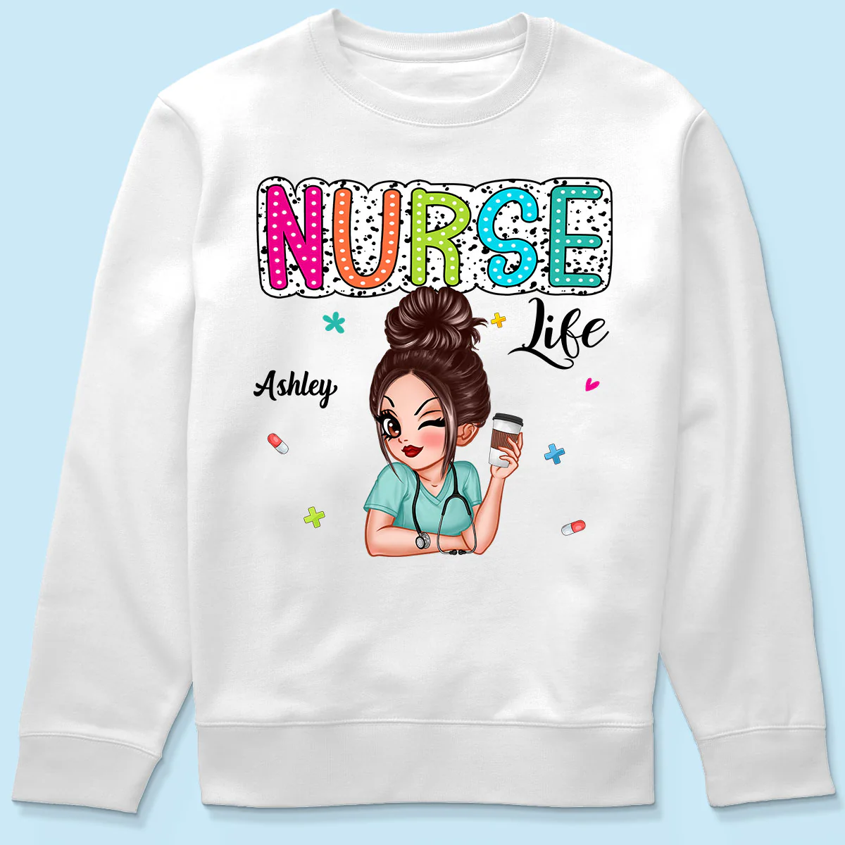 Nurse Life Dalmatian Dots Summer Personalized Shirt - Image 6