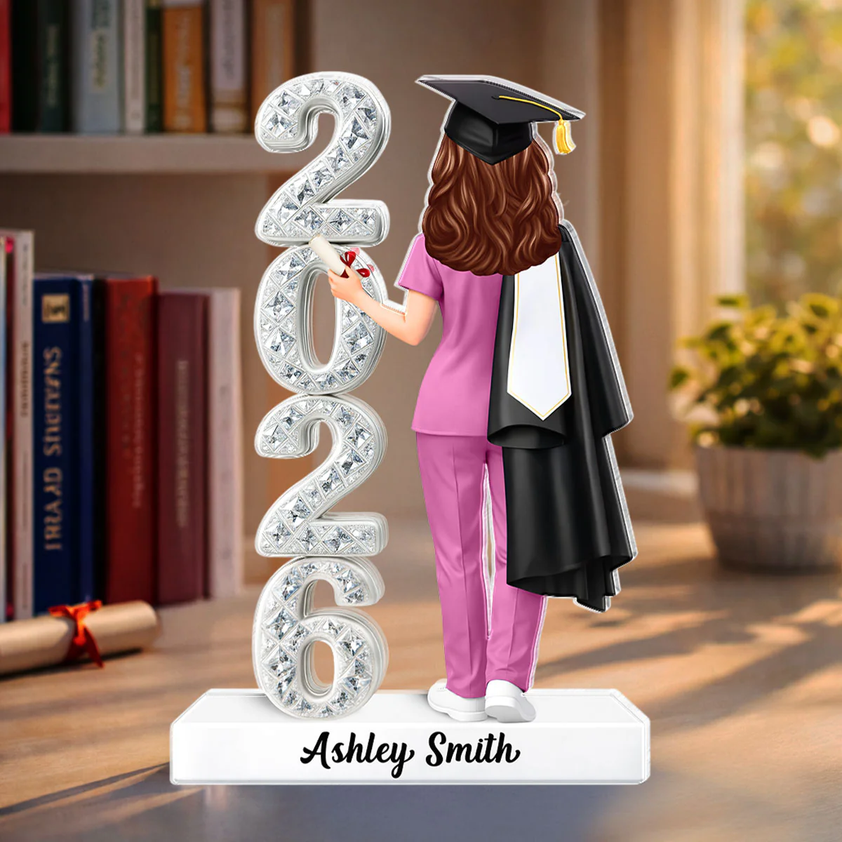 Nurse Senior 3D Crystal Effect 2026 - Personalized Acrylic Block Plaque - Graduation Gift For Seniors, Daughter, Son, Grandkids - Image 2