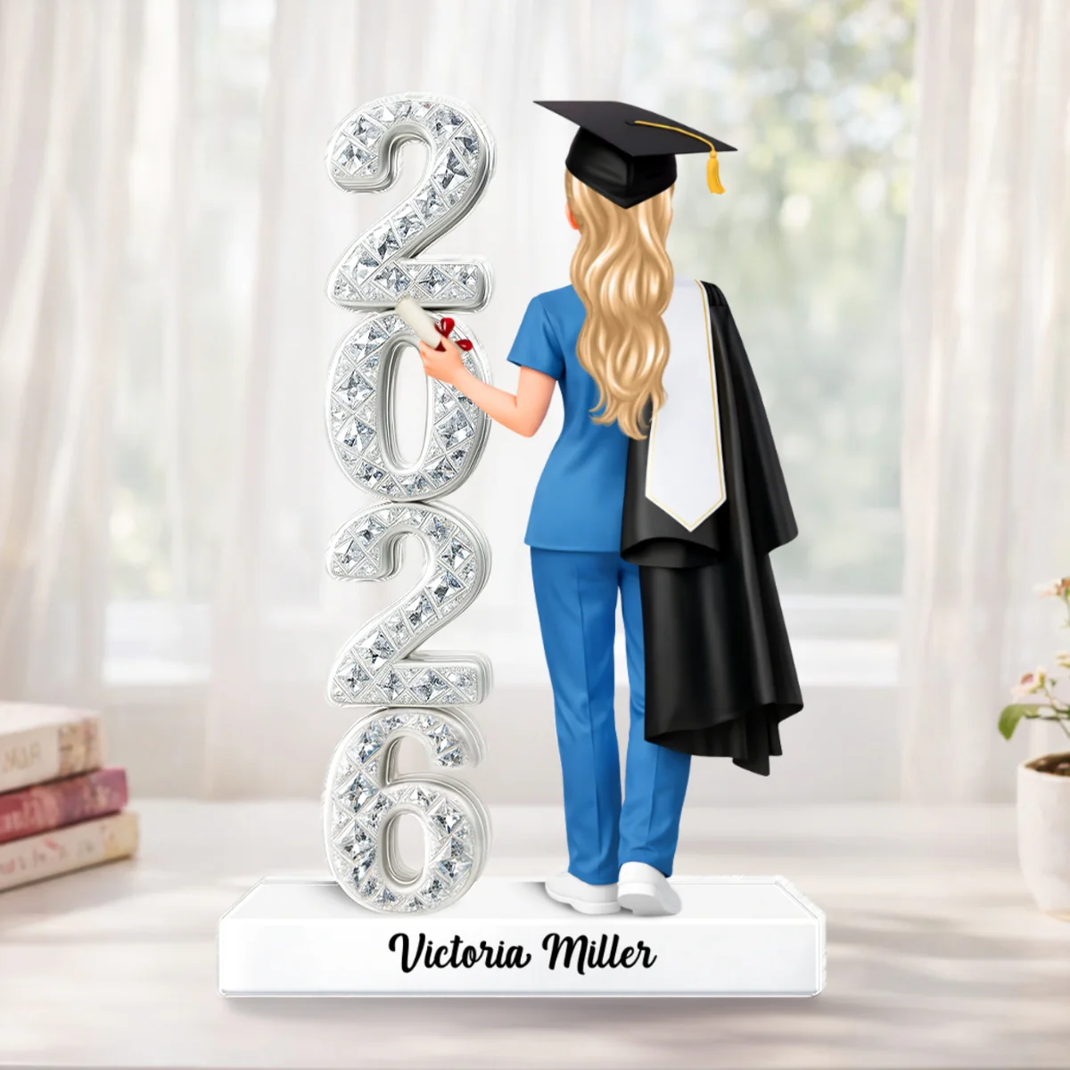 Nurse Senior 3D Crystal Effect 2026 - Personalized Acrylic Block Plaque - Graduation Gift For Seniors, Daughter, Son, Grandkids - Image 8