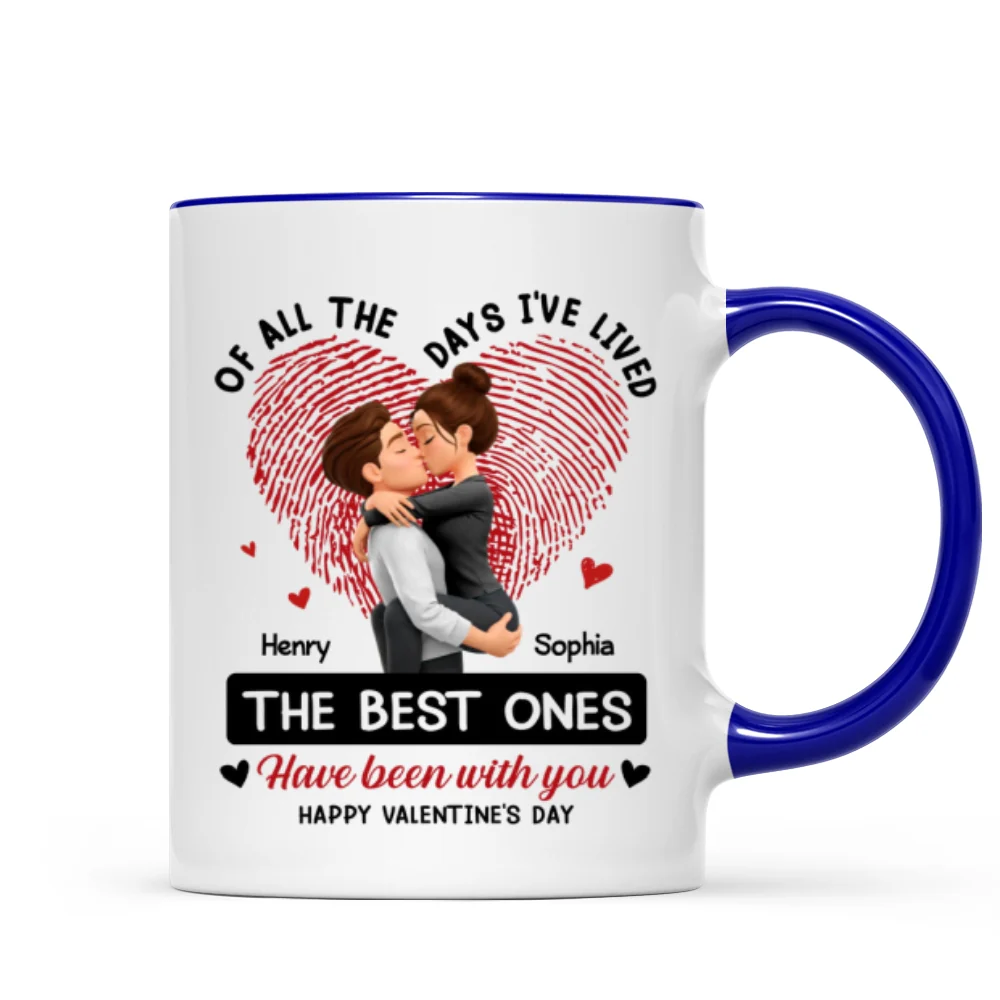 Of All the Days I've Lived the Best Ones Have Been with You - Personalized Mug - Couple Valentine's Day Gift for Her, for Him - Image 10