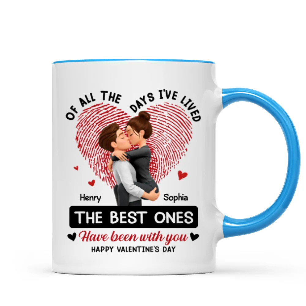 Of All the Days I've Lived the Best Ones Have Been with You - Personalized Mug - Couple Valentine's Day Gift for Her, for Him - Image 12