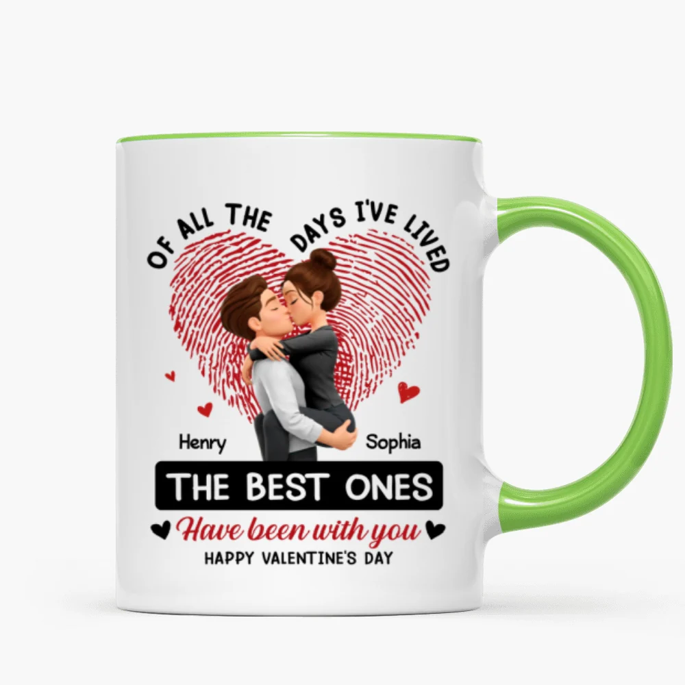 Of All the Days I've Lived the Best Ones Have Been with You - Personalized Mug - Couple Valentine's Day Gift for Her, for Him - Image 14
