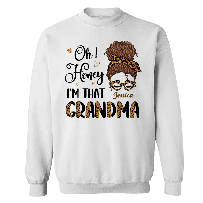 Oh Honey I Am That Grandma Leopard Personalized Shirt - Image 17