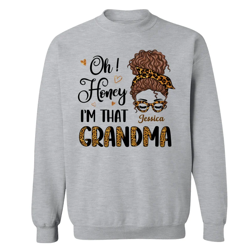 Oh Honey I Am That Grandma Leopard Personalized Shirt - Image 18