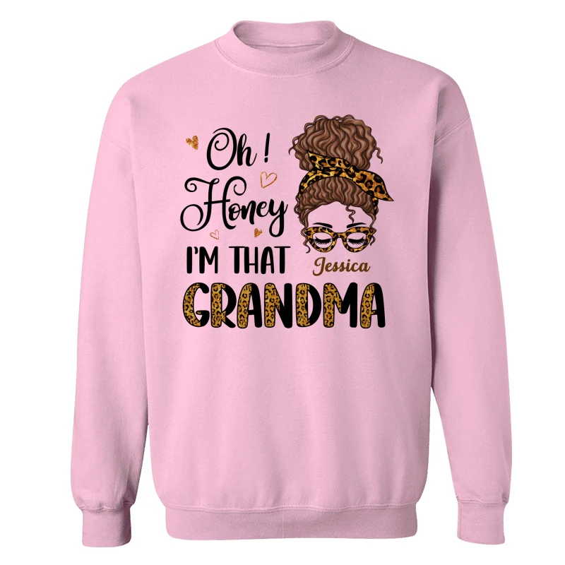 Oh Honey I Am That Grandma Leopard Personalized Shirt - Image 19