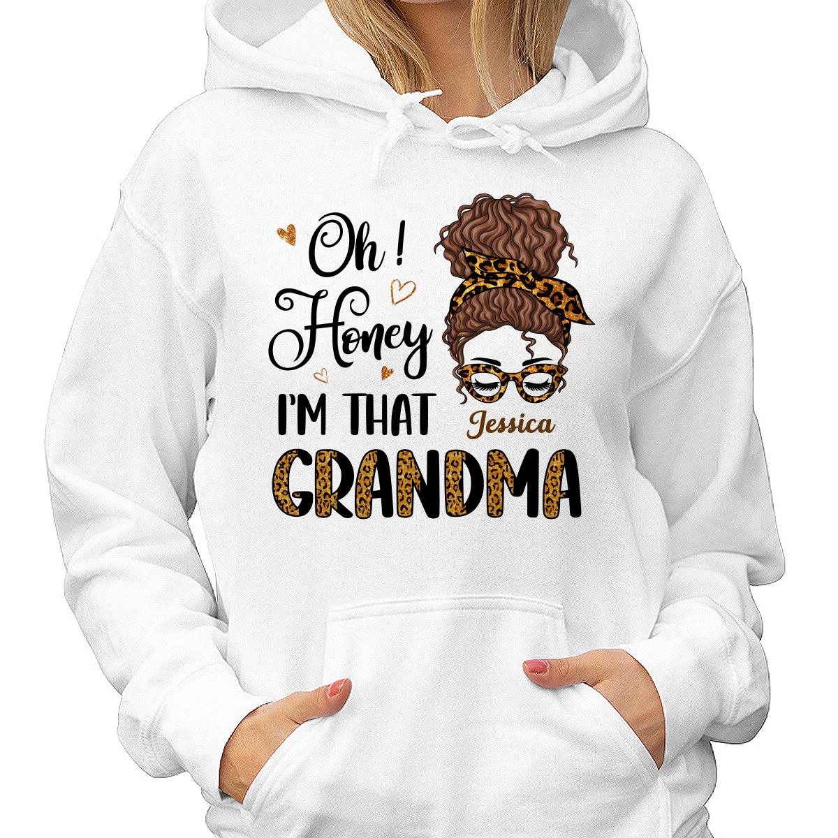 Oh Honey I Am That Grandma Leopard Personalized Shirt - Image 4