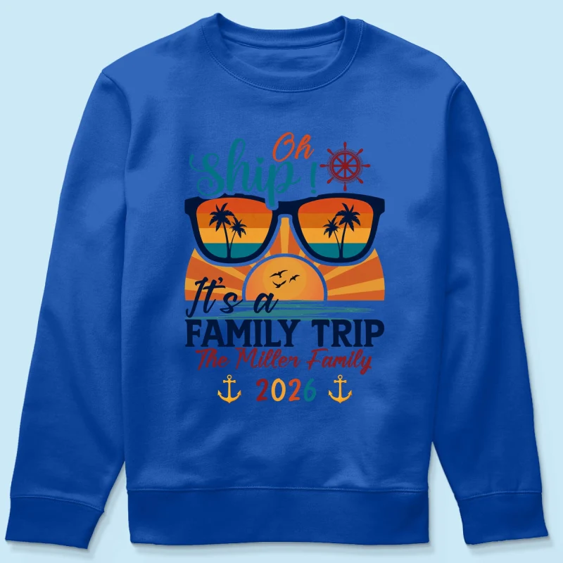 Oh Ship It's A Family Trip - Personalized Shirt - Family Cruise Ship Family Trip Matching - Image 24