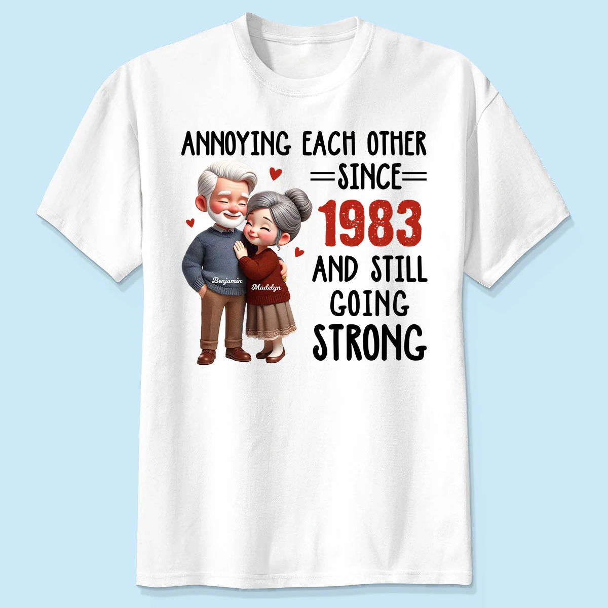 Old Couple Annoying Each Other Personalized Shirt, Gift for him, Gift for her - Image 3