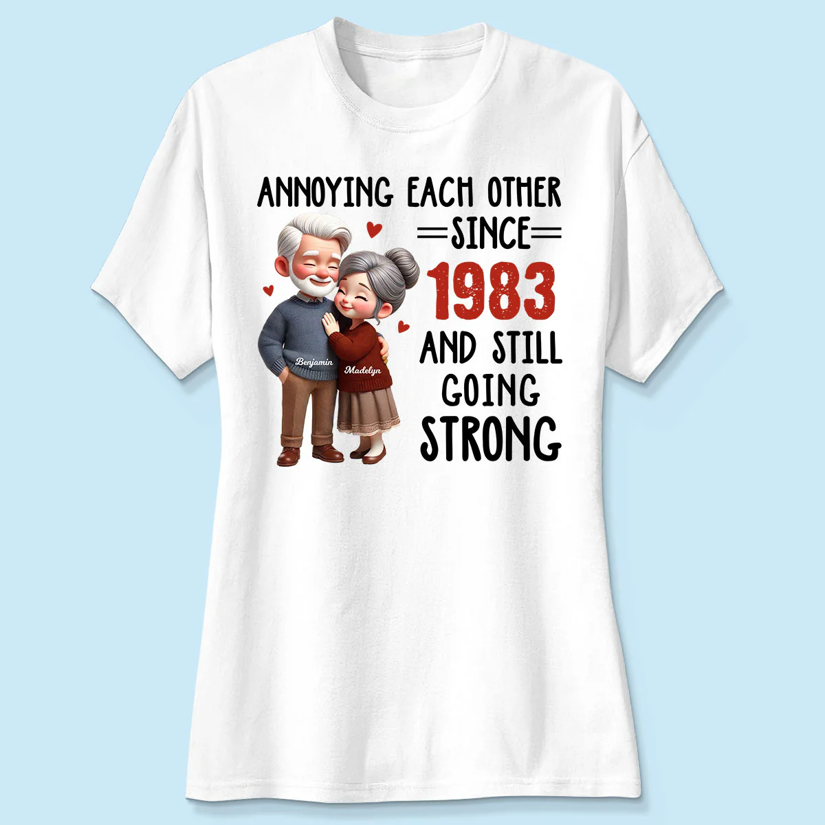 Old Couple Annoying Each Other Personalized Shirt, Gift for him, Gift for her - Image 6
