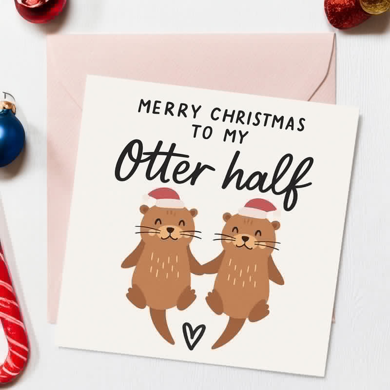 Old Couple Christmas Greeting Cards - Image 11