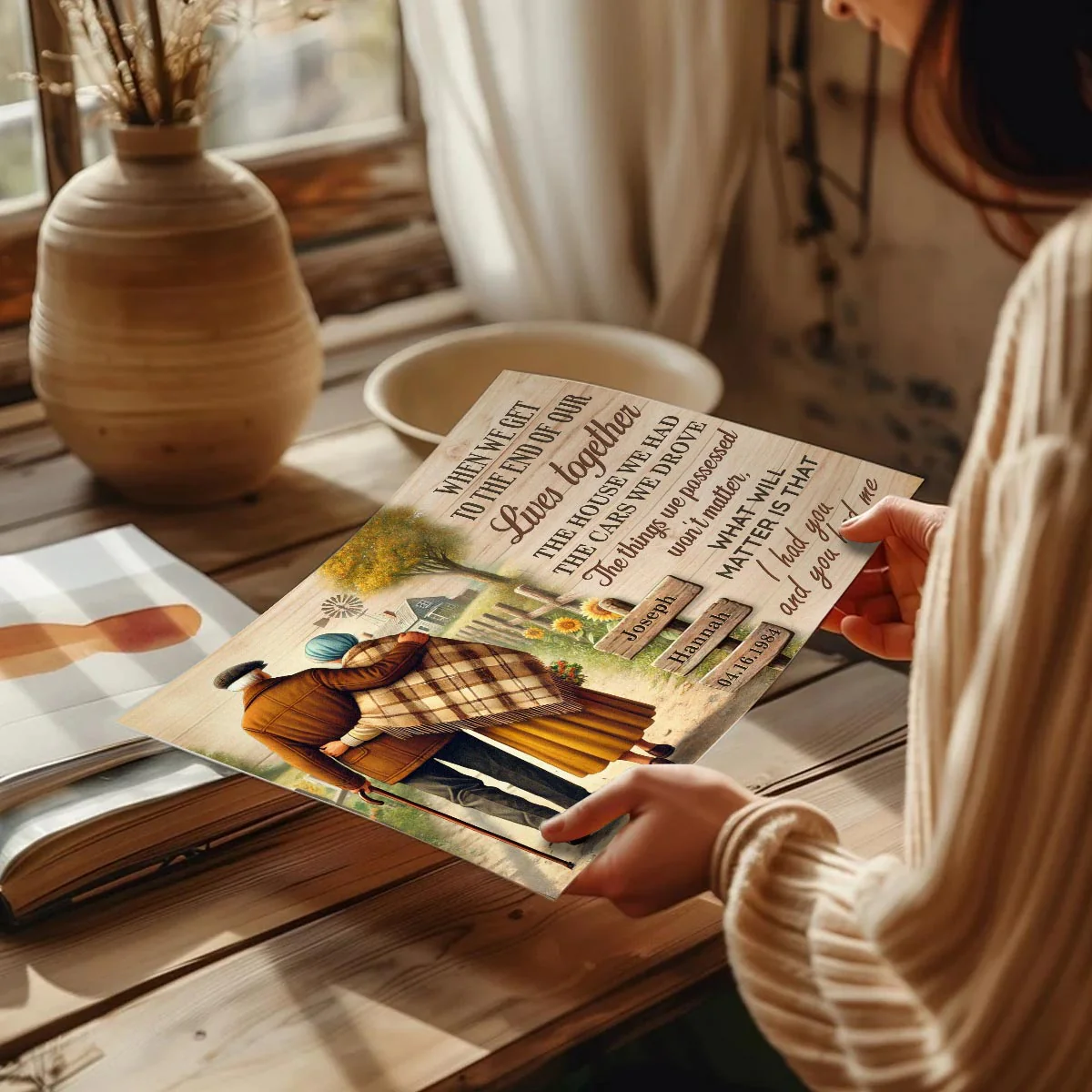 Old Couple When We Get To The End Of Our Lives Farmhouse Personalized Poster, Anniversary Gift for him, Gift for her - Image 6