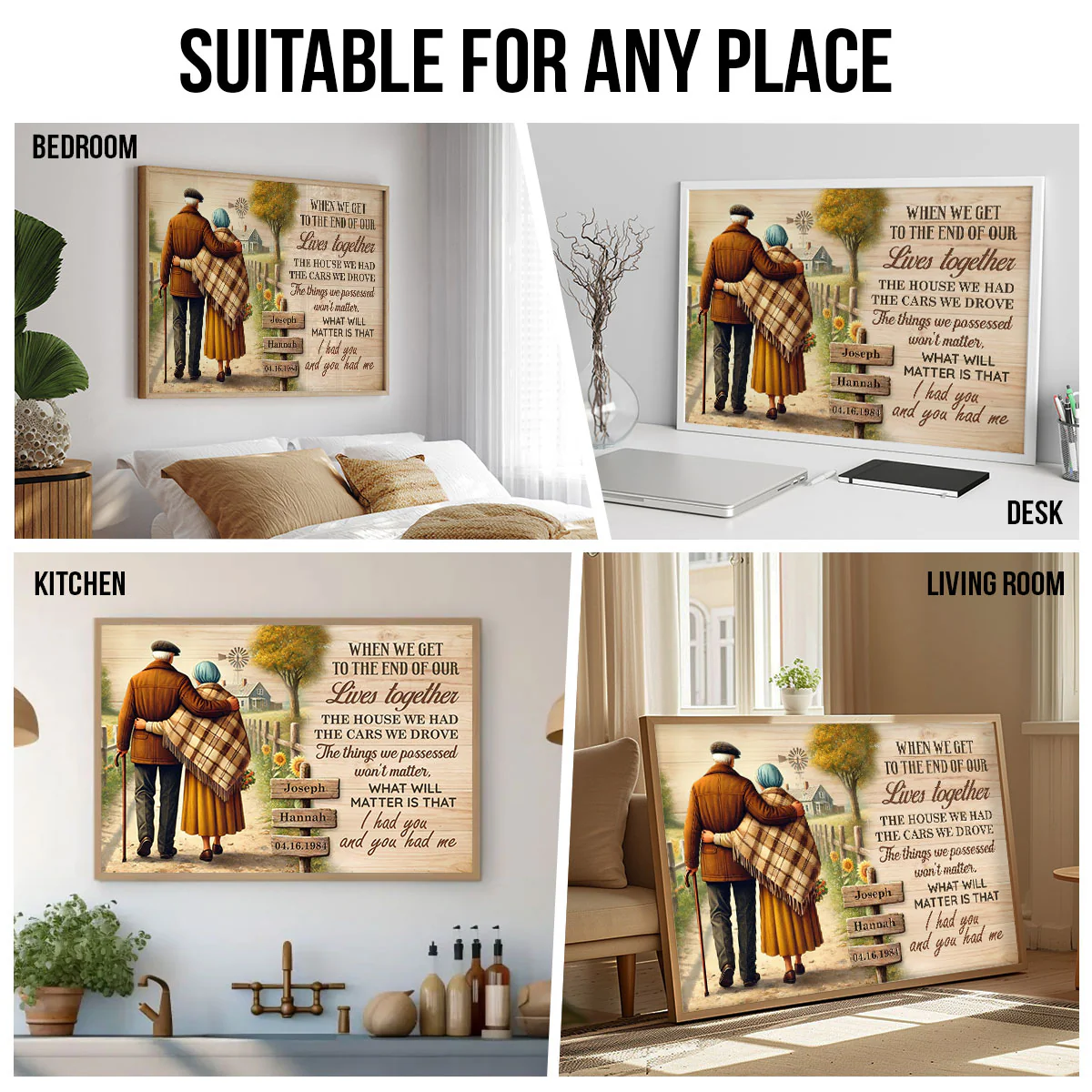 Old Couple When We Get To The End Of Our Lives Farmhouse Personalized Poster, Anniversary Gift for him, Gift for her - Image 9