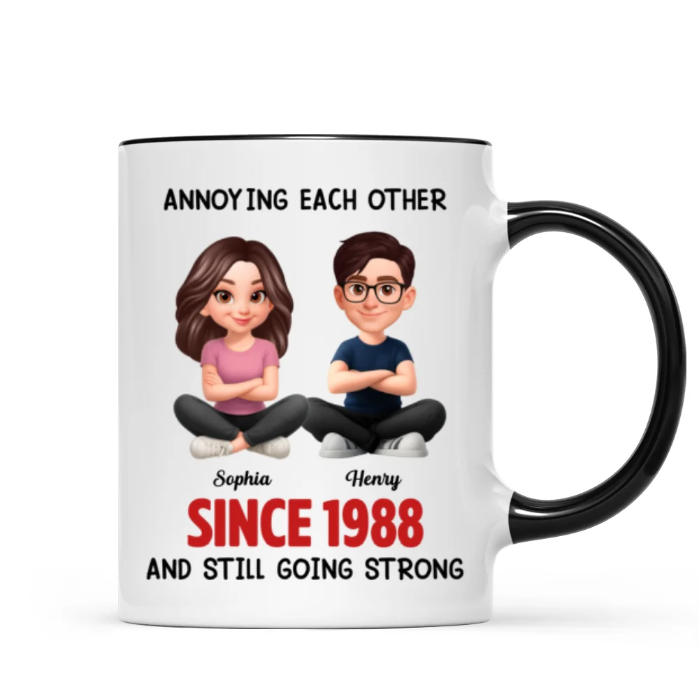 Old Funny Couple Annoying Each Other and Still Going Strong - Personalized Mug - Christmas Gift for him, for her - Image 8
