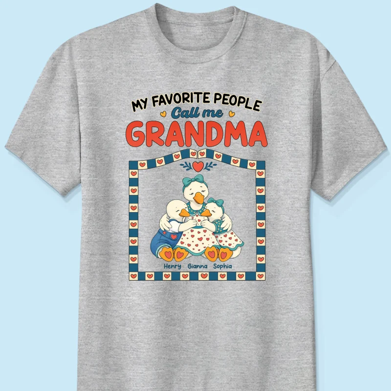 Old School Vintage Grandma Goose - Personalized Shirt - Gift For Grandma - Image 15