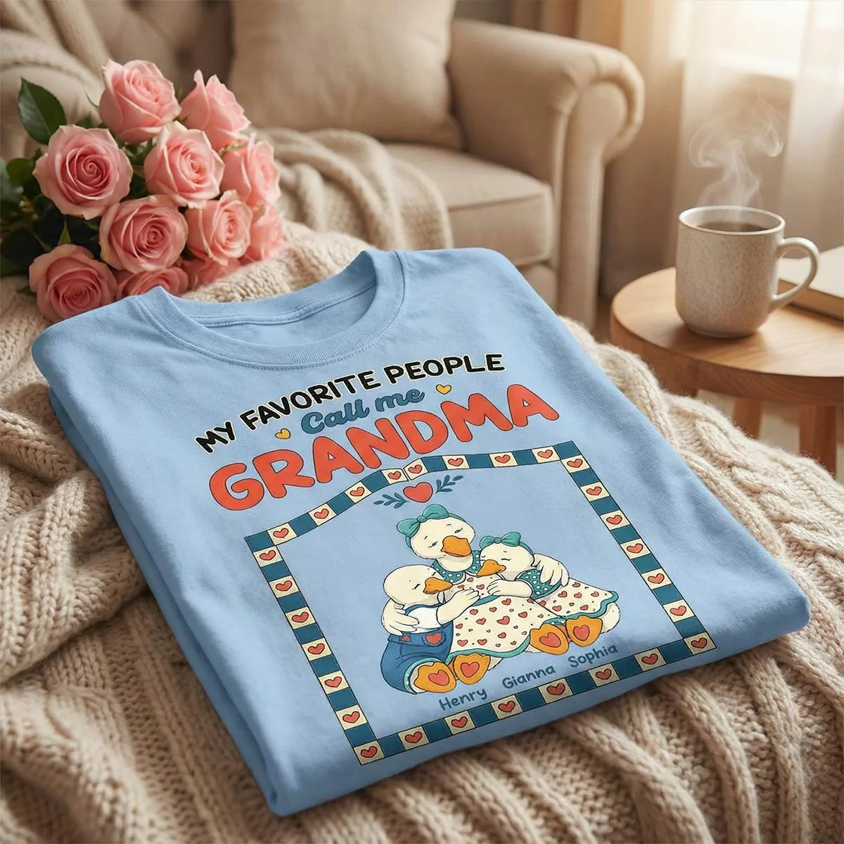 Old School Vintage Grandma Goose - Personalized Shirt - Gift For Grandma - Image 5