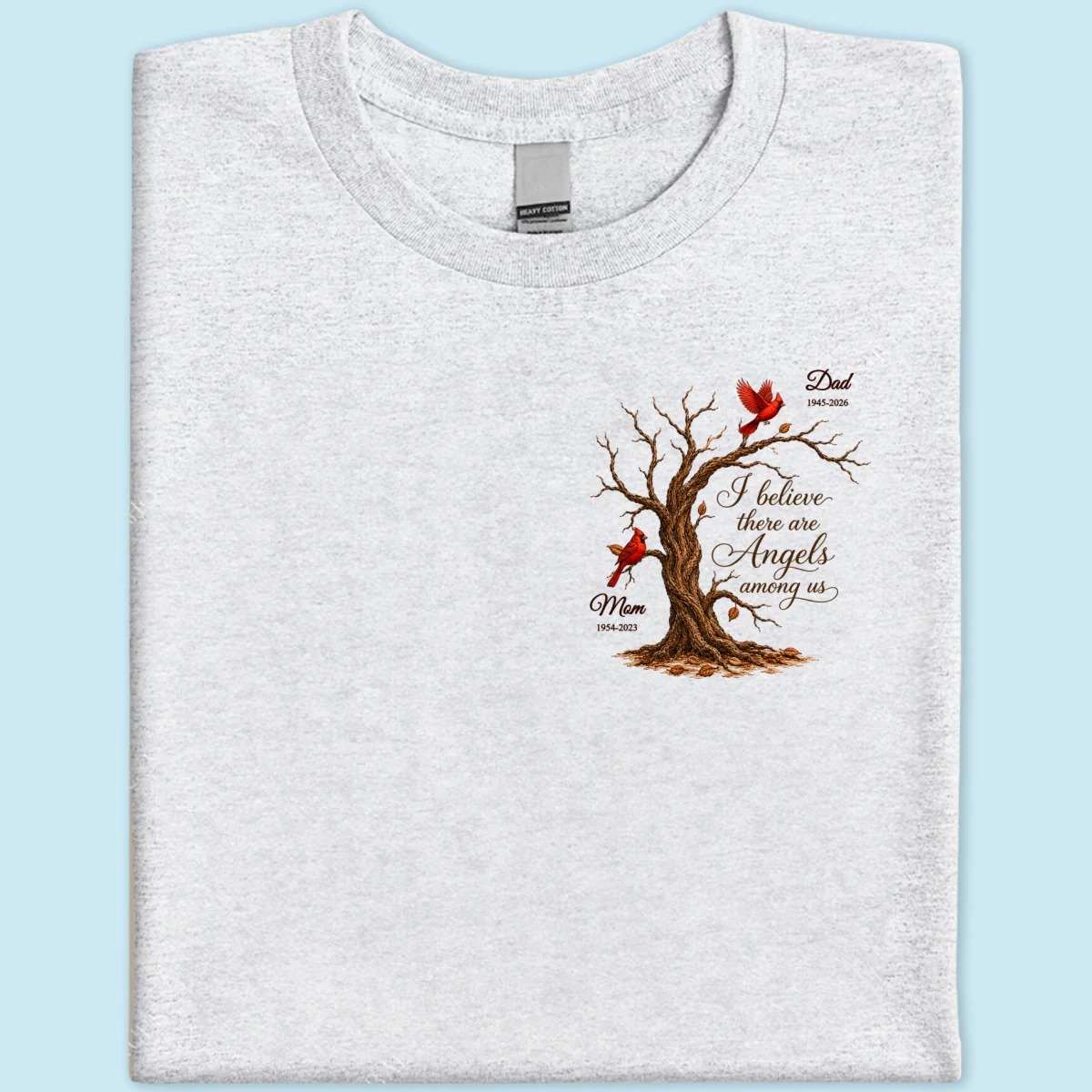 Old Tree Memorial Cardinal - Personalized Shirt - Remembrance Gift - Image 16