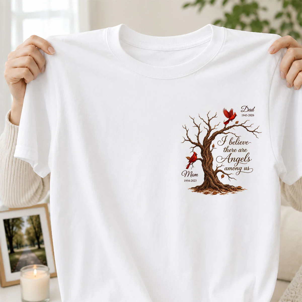Old Tree Memorial Cardinal - Personalized Shirt - Remembrance Gift - Image 4