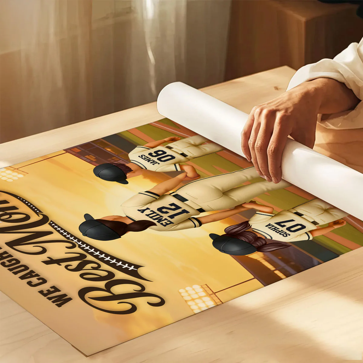 On The Field We Caught The Best Mom - Personalized Poster - Mother's Day Gift For Baseball Mom - Image 7