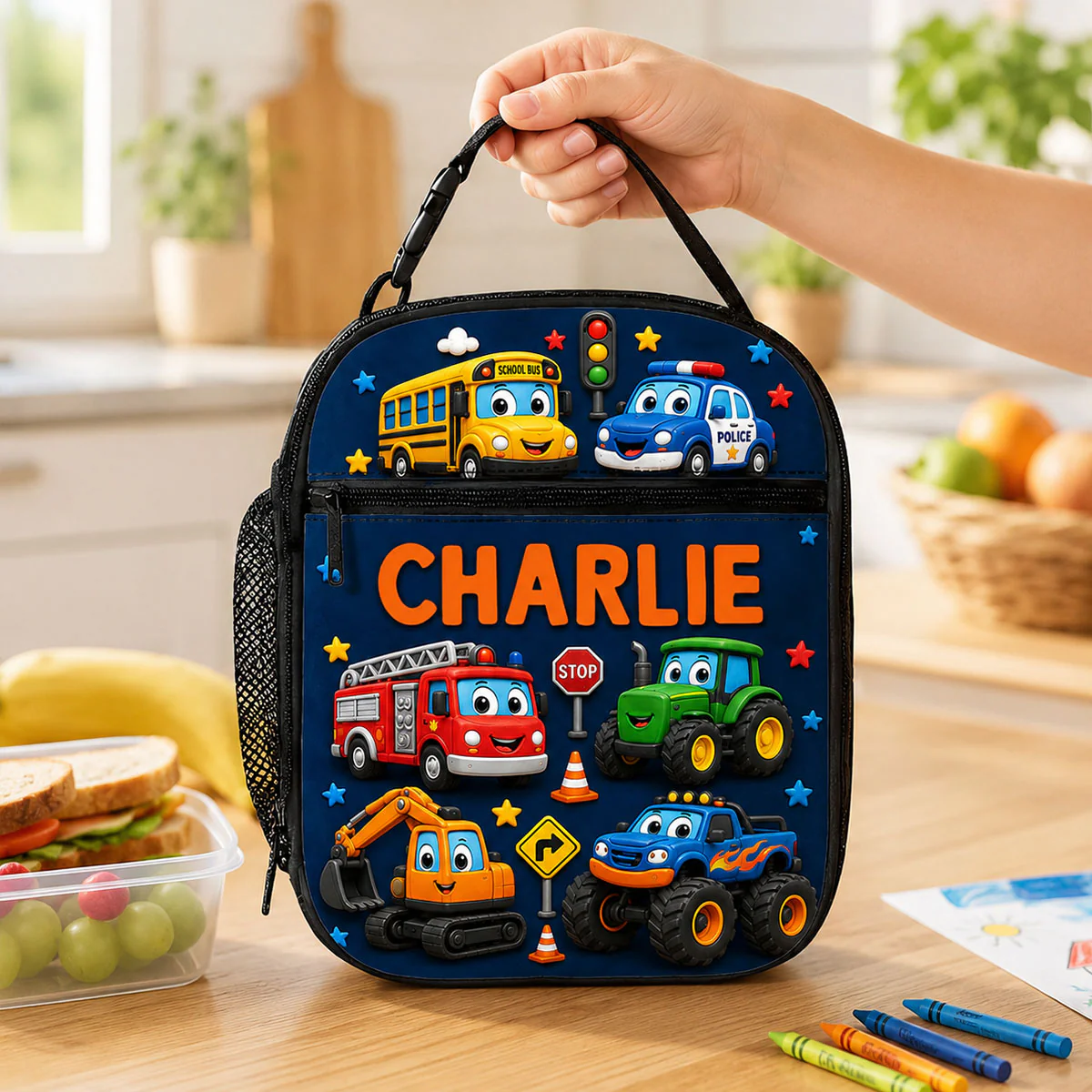 On-trend Animal Design for Boys Girls - Personalized Insulated Kid Lunch Bag - Back to School Gift for Kids - Image 2