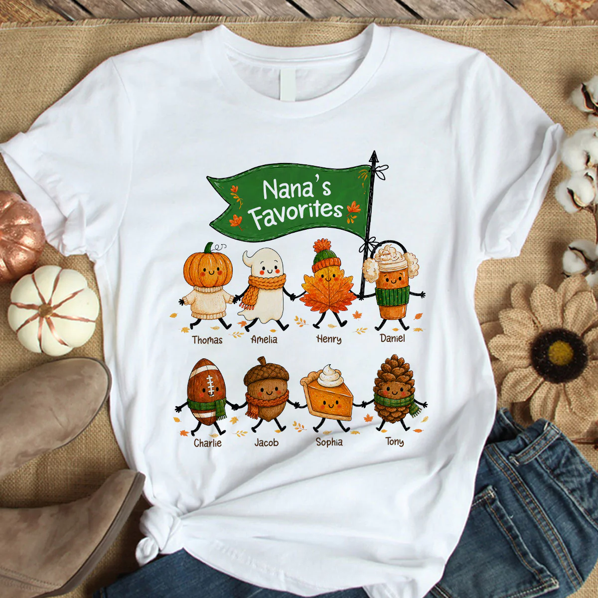 On-trend Fall Season Funny Kids - Personalized Shirt - Gift For Grandmas, Moms - Image 3
