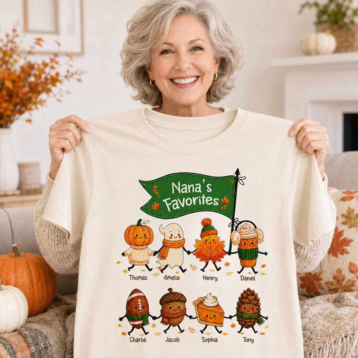 On-trend Fall Season Funny Kids - Personalized Shirt - Gift For Grandmas, Moms - Image 5