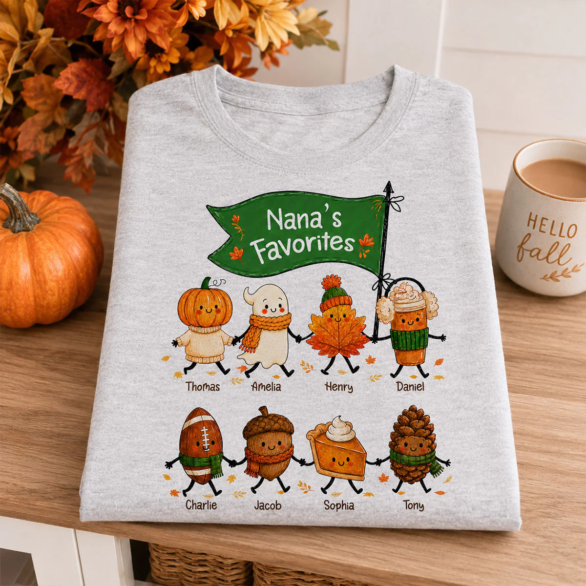 On-trend Fall Season Funny Kids - Personalized Shirt - Gift For Grandmas, Moms - Image 8