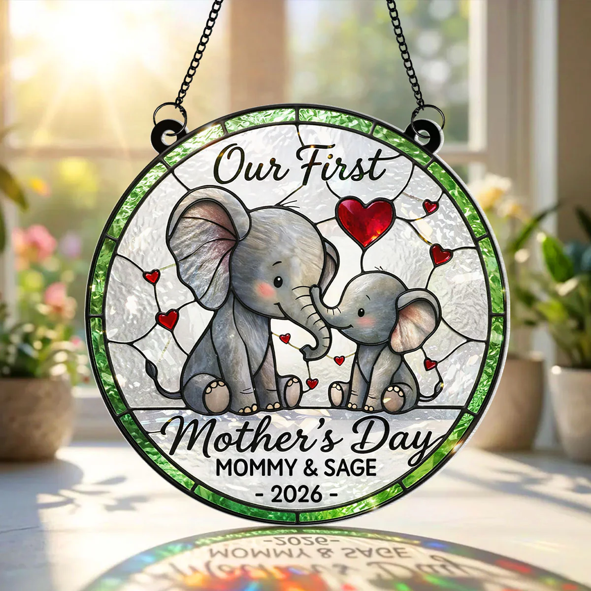 Our 1st Mother's Day Elephant - Personalized Suncatcher - Mother's Day Gift For Her, Mom, Wife - Image 6